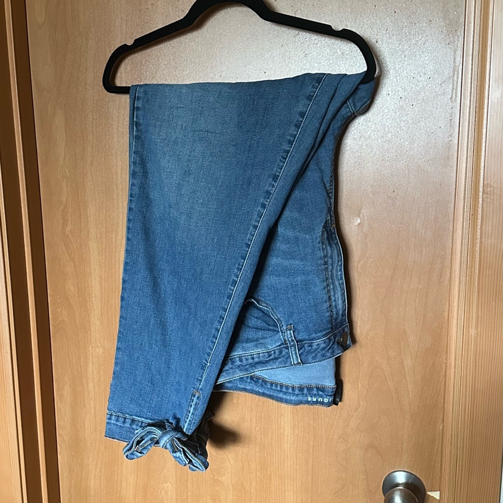 Fashion to Figure Blue Skinny Leg Jeans with ankle bow